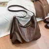 Bolso Tote Casual de Gran Capacidad Nuevo Invierno 2025, Bolso Transfronterizo Retro Simple y Elegante, Bolso de Hombro, Bolso Cruzado para Mujer
