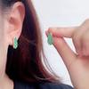 Aretes de Piedra Natural de Primavera y Verano de Alta Calidad Aguja de Plata 925 Aretes de Gelatina de Lujo Ligero Fresco para Mujer Aretes que No se Desvanecen