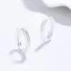 Pendientes Retorcidos para Mujer, Pendientes de Plata Pura 999, Pendientes de Lujo Ligero de Gama Alta, Clips para Orejas de Aro Lisos, Joyería de Nicho, Regalo de Cumpleaños