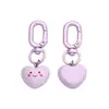 Dopamina Lindo Dibujo Animado Color Caramelo Cara Sonriente Forma de Corazón Estrella de Cinco Puntas Llavero Dulce Colgante para Bolso Estilo Girly