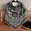 Lenço Xale Elegante Quadrado Jacquard Outono Novo Estilo Coreano Capa de Pescoço Xale Falso Caxemira Lenço de Roupa Feminina