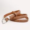 Cinturón de Piel de Vaca para Mujer Nueva Temporada Primavera/Verano Cinturón Versátil Simple para Jeans Cinturón de Piel Genuina de Gama Alta En Stock Venta al por Mayor