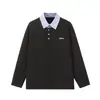 Ropa Vintage Yidao Otoño 2026 Nuevo Estilo Americano Diseño de Moda Falso Dos Piezas Rayas Patchwork Cuello Polo Camiseta de Manga Larga