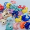 Simples Cor Cerâmica Contas Superfície Peixe Flor de Cinco Pétalas Contas Diy Feito à Mão Pulseira de Contas Acessórios Decorativos