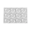 Almohadilla de silicona transparente con pegamento para pies, antideslizante, para muebles y sillas, 13 x 5,5 mm.