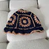 Chapéu de Pescador de Malha Vazada Estilo Hyun Ya Feminino Primavera e Verão Respirável Bonito Chapéu Balde Outono e Inverno Novo Chapéu Vintage