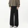 Pantalones deportivos holgados de color sólido retro japonés para hombre, nueva marca de moda 2026, corte holgado, pantalones casuales rectos versátiles para hombre