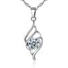 Amazon Cross-border Nova Chegada Asas de Anjo Zircão Pingente Colar Feminino Luz Luxo Moda Estilo Frio Elegante Clavícula Corrente