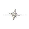 Aretes Jiang Ti F136 Titanio Bamang Estrella con Diamante Completo Polaris Aleación de Titanio G23 Joyería para Perforación Humana Uñas para Hueso de la Oreja