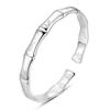 Pulseira de prata de bambu para mulheres Pulseira de prata esterlina 9999 Pulseira de pé jovem Pulseira de prata para presente de aniversário da namorada para a mãe