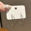 Pendientes statement de nicho de alta gama, nuevo modelo 2026, adelgazantes, elegantes pendientes de aro para mujer, diseño coreano, broqueles de plata