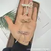 Estilo Coreano Dupla Camada Pérola Artificial Laço Acessórios de Joias Chaveiro Corrente para Celular Tênis de Esporte Influenciador da Internet Acessórios Estilo Ballet
