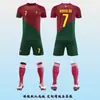 2526 Temporada Portugal Casa Uniforme de Futebol Infantil Conjunto Não. Uniforme de Treino de Futebol Away da 7ª Copa do Mundo de Clubes