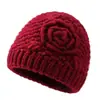 Gorro tejido para mujeres de mediana edad y mayores, otoño e invierno, estilo abuela, cálido y con forro de polar, adecuado para madres y personas mayores