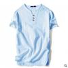 Camiseta masculina de linho de estilo chinês de verão de manga curta 2021 nova moda coreana casual camiseta uma geração de cabelo