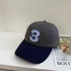 2026 Boné de Baseball Bordado Estrela Digital Estilo Retrô Americano Feminino Primavera Verão Versátil Emagrecimento Facial Proteção Solar Viseira Chapéu Tendência