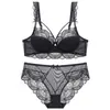 Lingerie sexy estilo francês, coleção de verão, projetada para fazer seios grandes parecerem menores e prevenir a flacidez, conjunto de sutiã de renda fino e delicado para mulheres