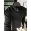LUUD Estilo Old Money Americano Otoño/Invierno Cálido Auto-Calentable Terciopelo Alemán Camiseta Base Sudadera Color Sólido Cuello Alto