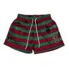 Bermuda Masculina Estampa 3D BKTSQD Verão Malha Casual Solta Acima do Joelho Xadrez Cordão Calça Nova Transfronteiriça