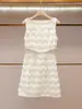 Shenzhen Nanyou Moda Feminina de Alta Qualidade Verão Novo Estilo Elegante Moda Vestido Regata de Malha com Bordados Vazados