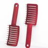 Pente Vermelho Oco Pente Massageador Pente de Curva Média Pente para Modelar Cabeça Oleosa Pente de Fileira Pente de Cabeleireiro Pente para Volume na Raiz do Cabelo