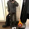 Pantalones de trabajo acampanados con camuflaje retro americano transfronterizos para hombre, estilo juvenil, corte limpio, corte ajustado, jeans con forro polar
