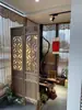 Biombo dobrável estilo antigo chinês sala de estar divisória de madeira maciça decoração dobrável móvel treliça tela de casa de chá entrada de escritório