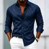 Amazon Comércio Exterior Transfronteiriço Camisa Masculina de Manga Longa Toque de Alta Qualidade Listrada Não Amassa Camisa Fábrica de Origem Dropshipping