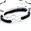 Pulseira da sorte de 8 palavras transfronteiriça popular pulseira tecida à mão presente para casais amigas joia pulseira feminina