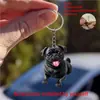 Acrílico Transfronteiriço Criativo Decoração Pendente Cachorro Preto Acessórios para Carro Decoração de Interior Pingente para Carro