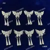 Accesorios para Joyería de Plata con Forma de Trompeta Mariposa Miao DIY Accesorios para Ropa de Minorías Étnicas Tocados Pendientes Joyería de Plata Zhuang