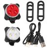 Conjunto de Iluminação Dianteira e Traseira para Bicicleta de Venda Quente Transfronteiriça com Luz de Sinalização Traseira Criativa Cob Recarregável de Alto Brilho 030