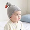 Gorro para Bebé para Otoño e Invierno, Lindo y Adorable Gorro de Punto de Ganso, Gorro de Lana Cortavientos y Cálido para Bebés y Niños Pequeños, Niños y Niñas