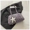 Bolso Único con Textura Bolso Tipo Bowling 2026 Otoño Nuevo Simple Lunares Bolso de Hombro para el Día a Día