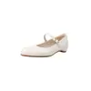 Zapatos Mary Jane simples y versátiles de cuero de oveja color nude que aumentan la altura, zapatos de mujer de cuero genuino de correa única para otoño 2026