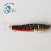 Cebo Artificial Falso para Pesca Cebo para Pesca en Agua Salada Señuelo Duro Cola Suave de PVC Señuelo Multisección para Trucha Cebo de Ocho Secciones