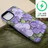 Capa de Celular Popular Feminina Pintura a Óleo Flor Roxa Duas em Uma com Atração Magnética para Iphone16/17Pro
