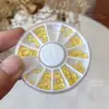 Accesorios para Uñas Serie Océano 2025 Nuevo Estrella de Mar Japonesa Concha Diamante para Uñas Disco de 12 Compartimentos Decoración de Remaches