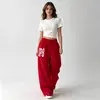 Comercio Exterior Transfronterizo 2026 Nuevo Estilo Pantalones de Pierna Ancha de Tiro Alto Chica Picante Holgados Adelgazantes de Longitud Completa Casuales