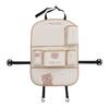 Almohadilla antipatadas para asiento de coche con diseño de oso y conejo, caja de almacenamiento multifunción para el respaldo del asiento, bolsa de almacenamiento de cuero con bonitos dibujos animados