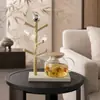 Suporte de Copo com Figuras dos Três Reinos Suporte de Copos em Formato de Árvore para Casa Sala de Estar Mesa de Jantar Café Chá Suporte de Copos Suspenso para Drenar