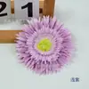 Flor de Crisantemo Grande Cepillada Flor de Crisantemo de Seda Artificial Flor de Gerbera Sombrero de Paja Tocado Arreglo Floral Diseño de Exhibición de Ventana