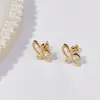 Populares Precio Especial Moda Europea y Americana Dulce y Fresco Simple Acero de Titanio Personalizado Versátil Transfronterizo Alta Calidad Conservación del Color Pendientes para Mujeres