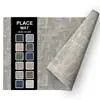 Fabricante Personalizado Textura Imitación Lino Cuero de PVC Salvamantel Estilo Western Hotel Hogar Mantel de Mesa Impermeable y Resistente al Aceite Estilo Europeo Base para Tazón