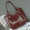 Bolso de Hombro tipo Tote para Mujer de Cuero de Vaca de Primera Capa Curtido Vegetal, Tendencia Caliente 2026, Bolso de Hombro Grande de Moda para Viajes Diarios