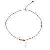 Collar de Perlas y Piedra Natural Gargantilla de Perlas Francesa Suave Moda Retro Simple Elegante Cadena de Suéter de Gama Alta para Mujer