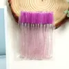 Novo Pincel de Cílios com Haste de Cristal Beleza Pincel Pequeno para Cílios Pincel de Maquiagem Pincel Espiral para Sobrancelhas Pente para Sobrancelhas Beleza para Alongamento de Cílios Pente para Cílios