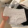 Calzoncillos tipo bóxer de algodón con estampado floral para mujer 10A Antibacterianos Entrepierna Extendida Sin Costuras Cómodos Retro que se ajustan a la cadera
