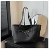 Bolso de Mano Minimalista de Cuero Bicolor para Mujer 2026, Bolso de Hombro de Gran Capacidad para el Trabajo, Bolso de Mano de Lujo Ligero con Decoración de Correa