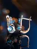 Brincos de Asas Redondos Diamantados Azul Marinho de Luxo Leve Duas Cores Mais Vendidos no Aliexpress para Mulheres, Brincos Criativos da Moda e Personalizados